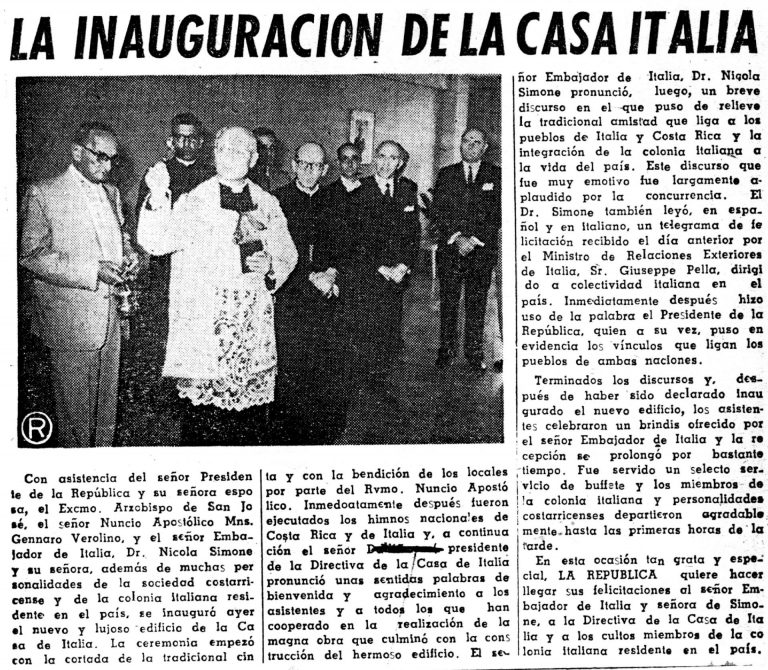 Inaugurazione Casa Italia  – La Republica