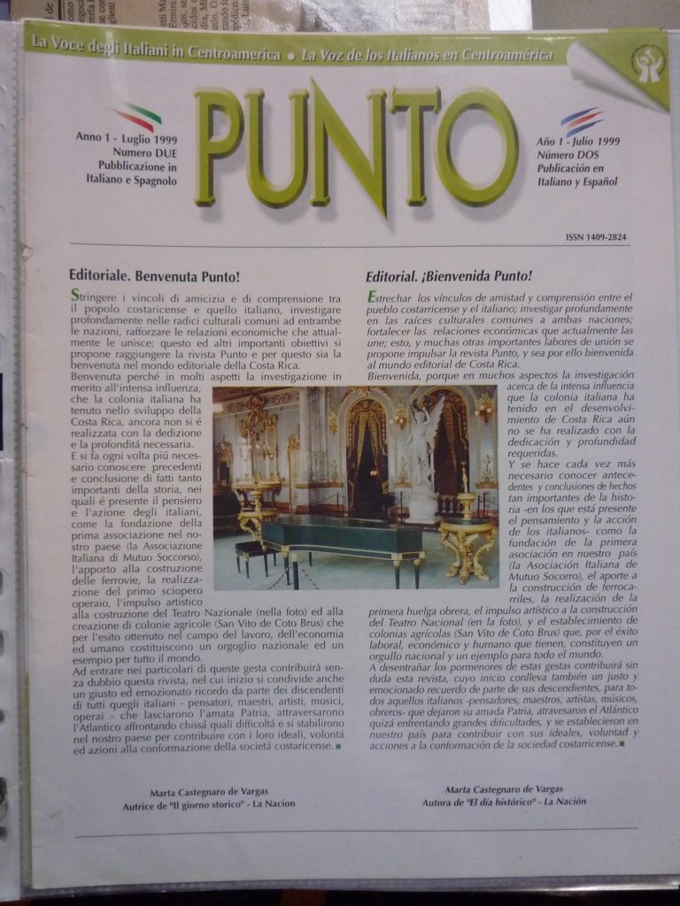 Punto – La Voce degli Italiani in Centroamerica – luglio 1999