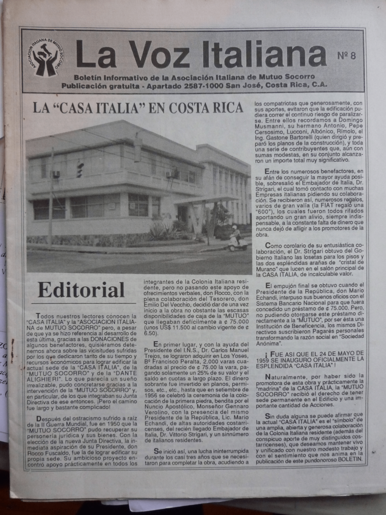 La voz italiana. Inaugurazione della Casa d’Italia