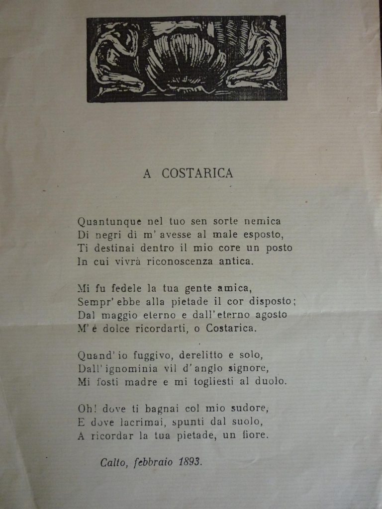 Poesia: A Costa Rica, 1893